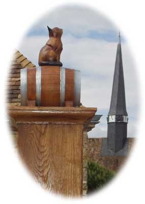 A small version of the sign in Lavare