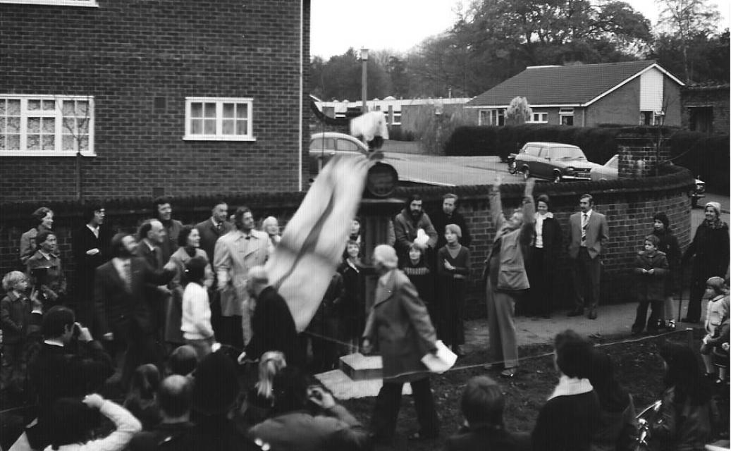 Renovated sign unveiling - 1976