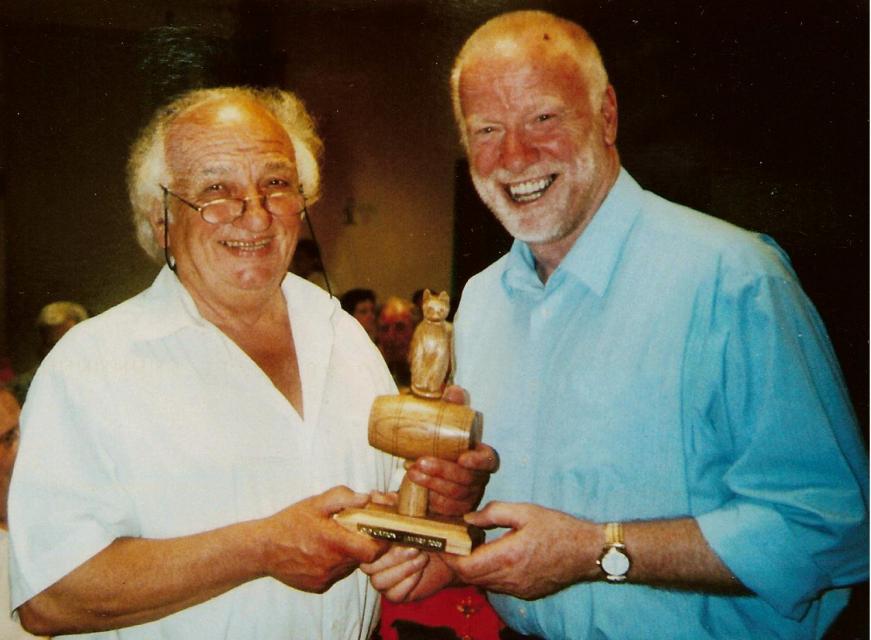 Model of sign presented to Mayor of Lavare, 2003